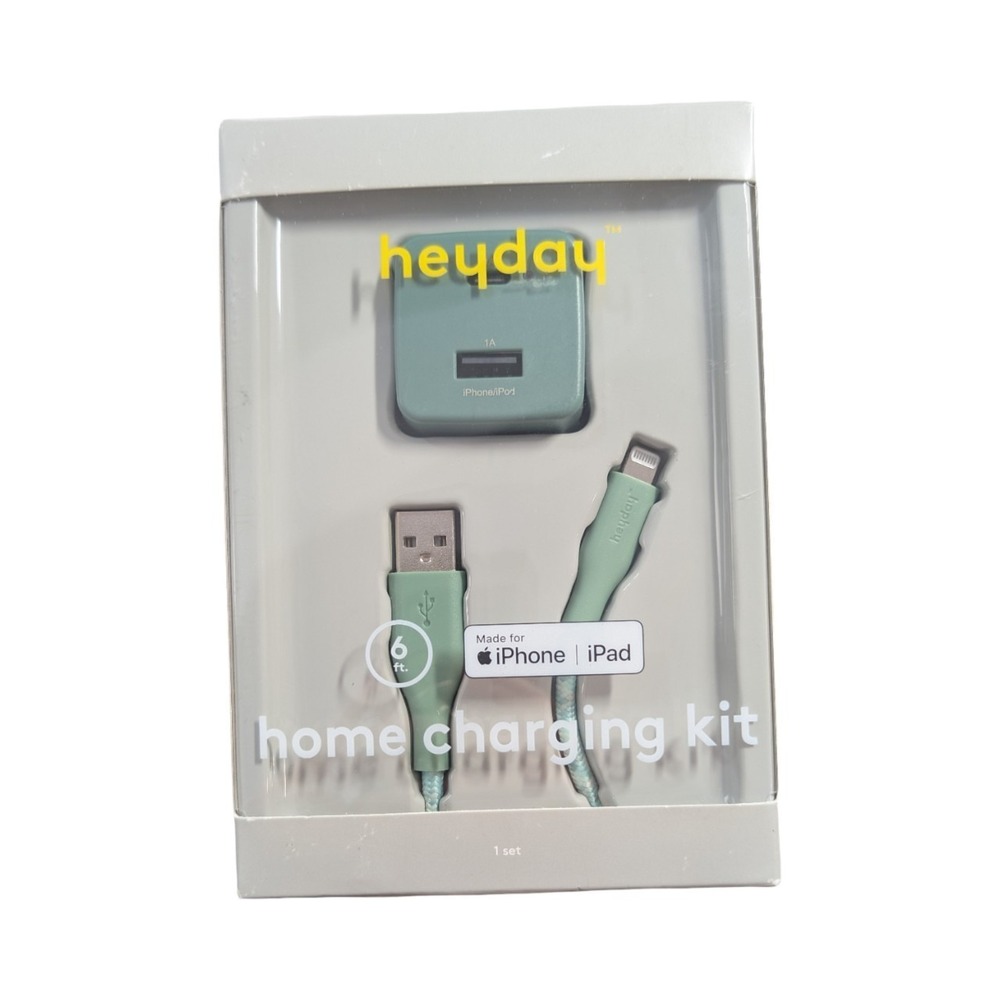 Cc2-N 6' Heyday Lighting to USB-C Power‎ Delivery - Home Charging Kit- Green